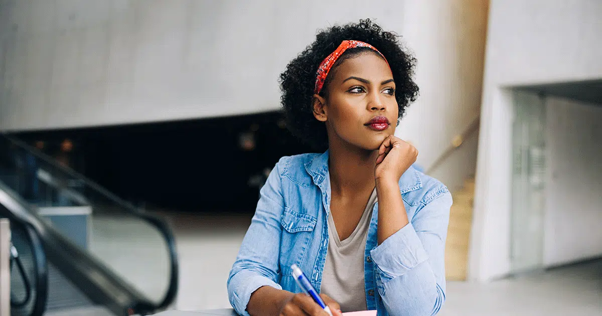 woman thinks about the signs of being pressured into an abortion decision
